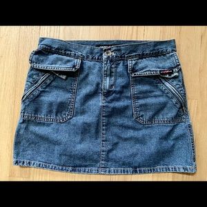dkny jean skirt